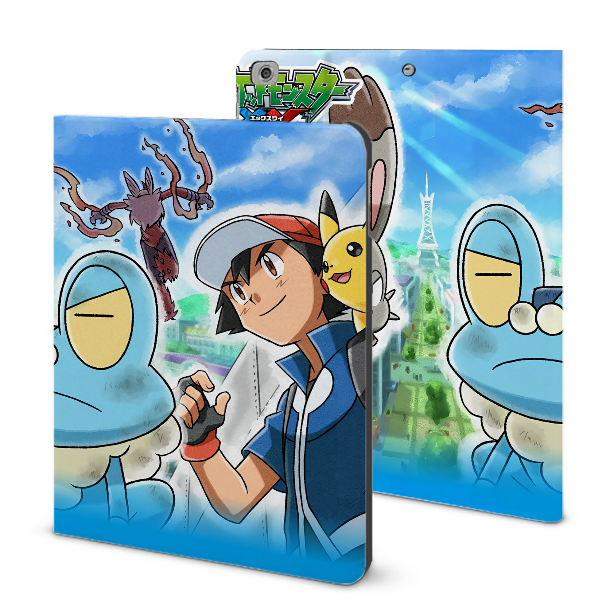 （画像用） ポケットモンスター Pokémon IPad ケース ブック型 PUレザー TPU 耐衝撃 軽量 薄型 ペン収納なし 全面保護 IPad 各モデル対応